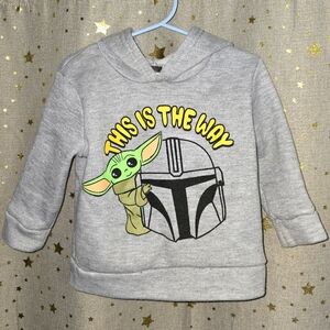 The Mandolorian & Grogu - Star Wars - Gray Toddler Hoodie - Size 2T